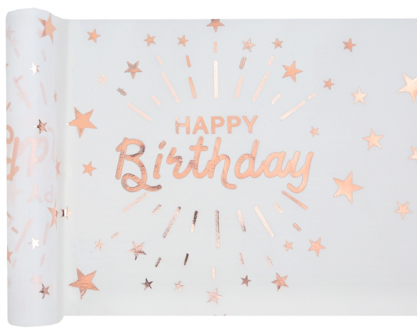 Piatti di carta esagonali Happy Birthday Compleanno Rosa 8 Pz