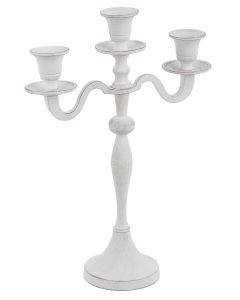 CANDELABRO NORAH 3FUOCHI BIANCO H33