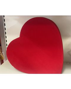 SCATOLA CUORE ROSSA IN VELLUTO CON INSERTO ORO LV
