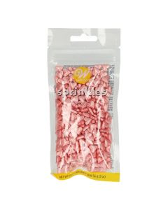 DECORAZIONI IN ZUCCHERO CUORICINI PERLATI ROSA GOLD 56GR LV