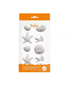 DECORAZIONI IN ZUCCHERO CONCHIGLIE PZ.9