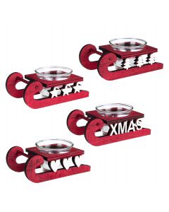 PORTA CANDELA TRYSIL SLITTA ROSSO 