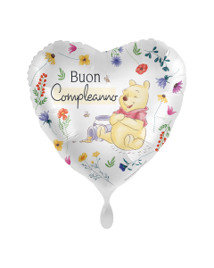 PALLONCINO DF MYLAR 18" CUORE BUON COMPLEANNO WINNIE THE POOH