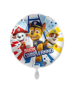 PALLONCINO DF MYLAR 18" BUON COMPLEANNO PAW PATROL