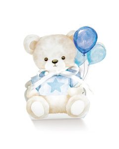 SCATOLINE BABY ORSETTO PALLONCINI AZZURRO PZ.10