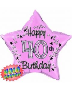 PALLONCINO MYLAR 40TH BIRTHDAY