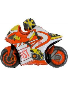 PALLONCINO MYLAR SUPERSHAPE MOTOR BIKE ROSSA