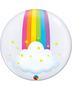 PALLONCINO 22" DECO BUBBLE SOFT RAINBOW