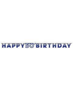 FESTONE HAPPY 50TH BIRTHDAY BLUE