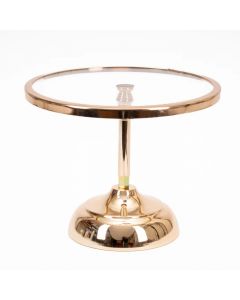 ALZATA ORO CON VETRO H30CM