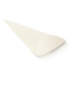 SCATOLINA CONO SETA BIANCO 19CM PZ.10