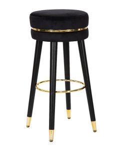 SGABELLO BAR PARIS NERO/ORO 35X74cm.