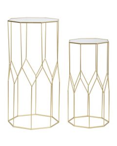 SET 2 ALZATA ORO GLASS 