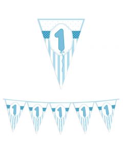 FESTONE BANDIERINA 1°COMPLEANNO CELESTE