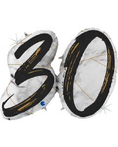 PALLONCINO MYLAR SUPERSHAPE 30TH MARBLE BLACK