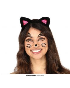 GIOIELLI ADESIVI NERI DA GATTINA PER VISO