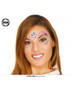 GIOIELLI ADESIVI MULTICOLOR PER IL VISO