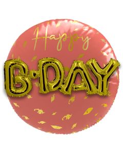 PALLONCINO MYLAR 22" IN 3D HAPPY B-DAY DUSK