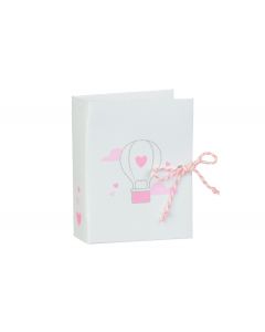 SCATOLINA BOOK BALLOON ROSA 7x6x3cm PZ.10 17819