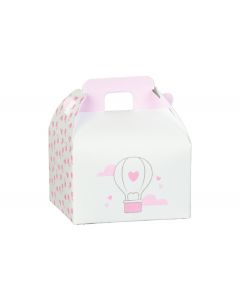 SCATOLA MEAL VALIGETTA BALLOON ROSA 16x14x10cm  PZ.10  17827C