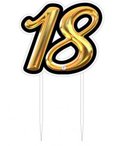 CAKE TOPPER PLEX 18 NERO ORO DF