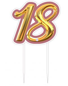 CAKE TOPPER PLEX 18 ROSA ORO DF