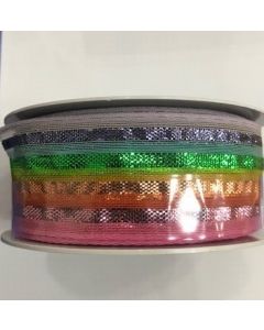 NASTRO IN TESSUTO ARCOBALENO METAL 40MM