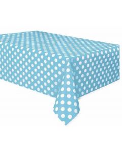 TOVAGLIA IN PVC POIS CELESTE