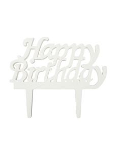 CAKE TOPPER IN PASTA DI ZUCCHERO HAPPY BIRTHDAY