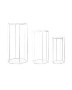 ALZATE IN FERRO ESAGONALI BIANCHE PZ.3