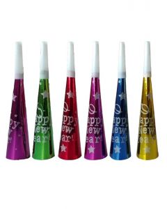 TROMBETTE HAPPY NEW YEAR GLITTER MULTICOLOR PZ. 6