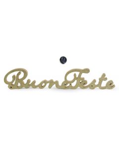 SCRITTA BUONE FESTE ORO GLITTER 
