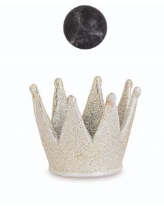 CORONA PORTA CANDELA CHAMPAGNE 