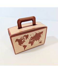 SCATOLINA VALIGIA CON CARTINA MONDO 8x3cm 20pz.