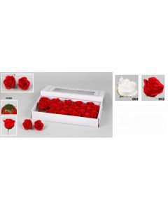FIORE DI SAPONE ROSA APERTA SET DA 25 Ø CM 7 LV
