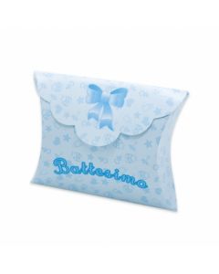 SCATOLINE BATTESIMO BABY CELESTE 10x8x3cm PZ.25