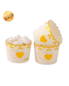 PIROTTINI IN CARTA BIANCO/ORO PZ.20