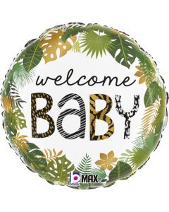 PALLONCINO MYLAR 18" JUNGLE WELCOME BABY