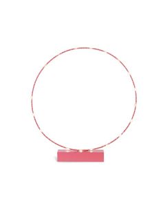 CERCHIO ROSA SU BASE CON LED