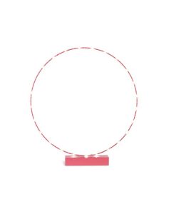 CERCHIO ROSA SU BASE CON LED 550cm x h600 