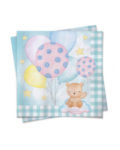 TOVAGLIOLI ANIMALETTI GIUNGLA BABY 25x25CM PZ.20