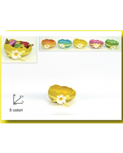 CESTINO MEZZO UOVO C/FIORE 11CM