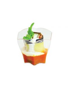 12 COPPETTE ESAGONALI FINGER FOOD IN PLASTICA TRASPARENTI 74014