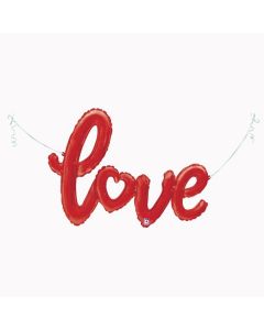 SCRITTA MYLAR SUPERSHAPE CORSIVO "LOVE" LV