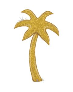 PALLONCINO MYLAR SUPERSHAPE PALMA TROPICALE ORO GLITTER