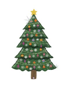 PALLONCINO MYLAR SUPERSHAPE LARGE GLITTER CHRISTMAS TREE