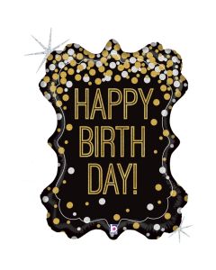 PALLONCINO MYLAR SUPERSHAPE METALLIC BIRTHDAY FRAME