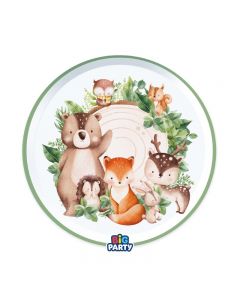 PIATTI WOOD ANIMALS 22CM PZ.6 76549