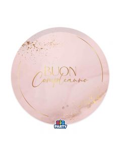 PIATTI BUON COMPLEANNO BLUSH ROSE 24CM PZ.6 76606