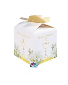 10 SCATOLINE CUBETTO FIOCCO COMUNIONE GEOMETRIC 76855